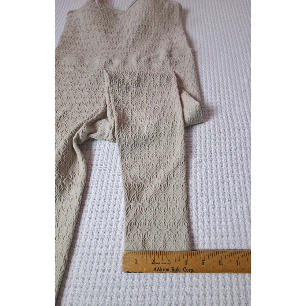 JoyLab Textured Seamless Unitard Womens Large Beige Fair Strappy Open Back - Picture 5 of 9